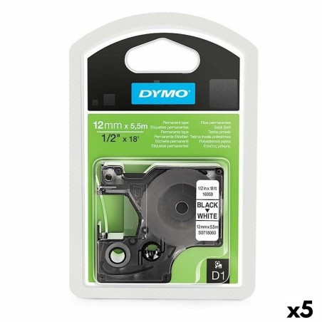 Ruban Laminé pour Etiqueteuses Dymo D1 16959 12 mm x 5