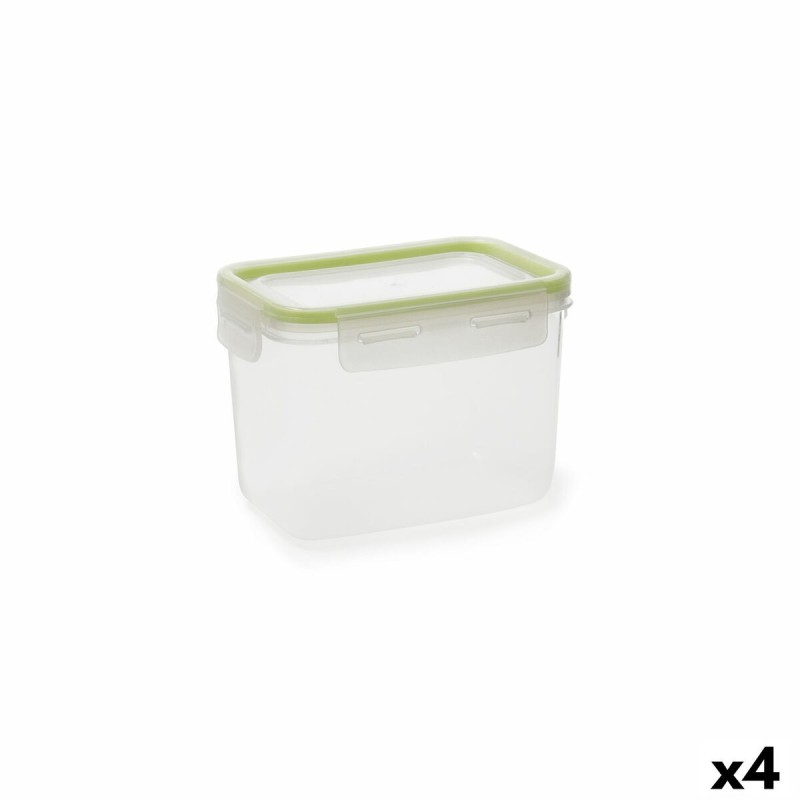 Boîte à lunch hermétique Quid Greenery Transparent Plastique Rectangulaire 1