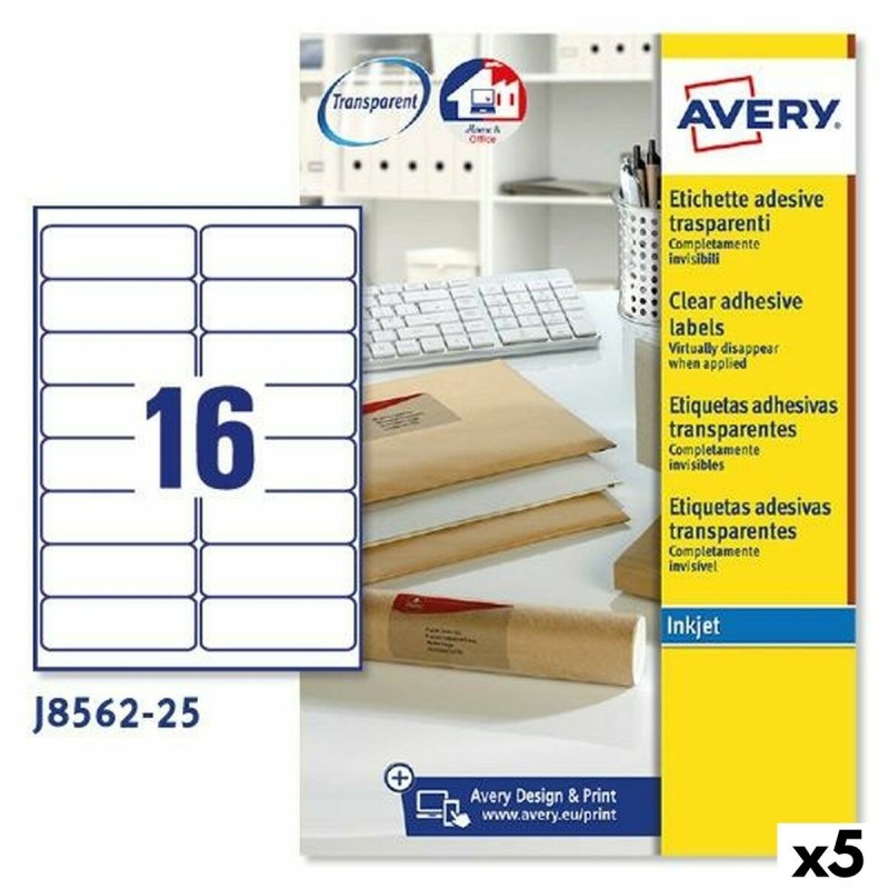 Etiquettes pour Imprimante Avery J8562 25 Volets 99