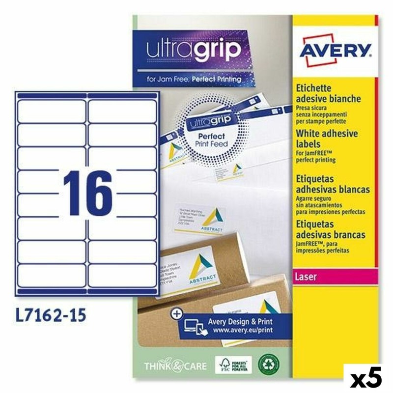 Etiquettes pour Imprimante Avery L7162 Blanc 15 Volets 99