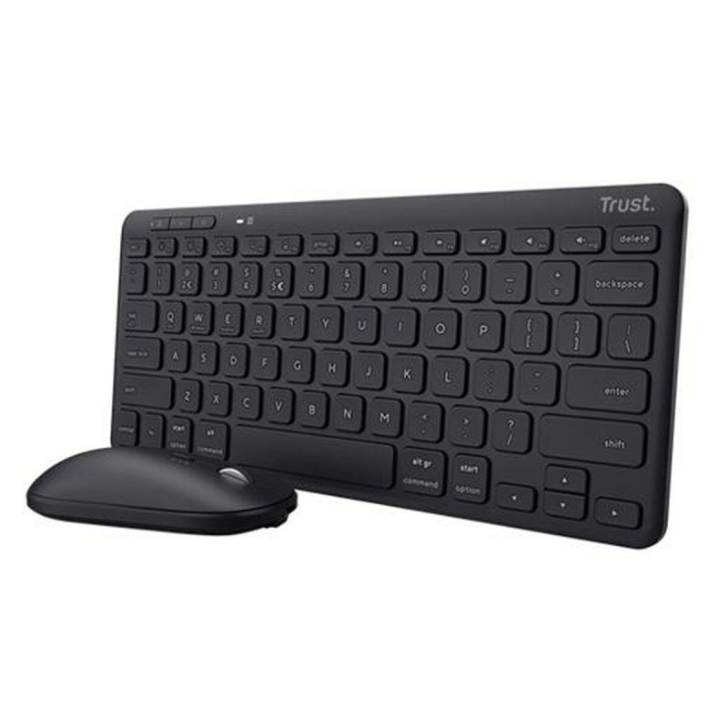 clavier et souris Trust Lyra Noir Espagnol Qwerty