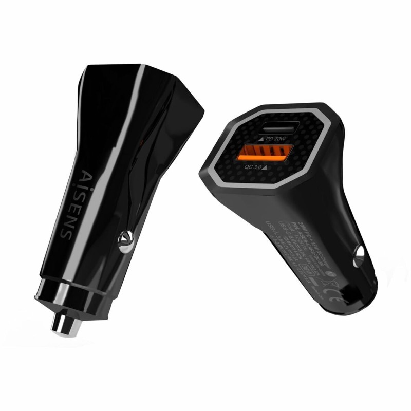 Chargeur de voiture Aisens QC3.0 Noir