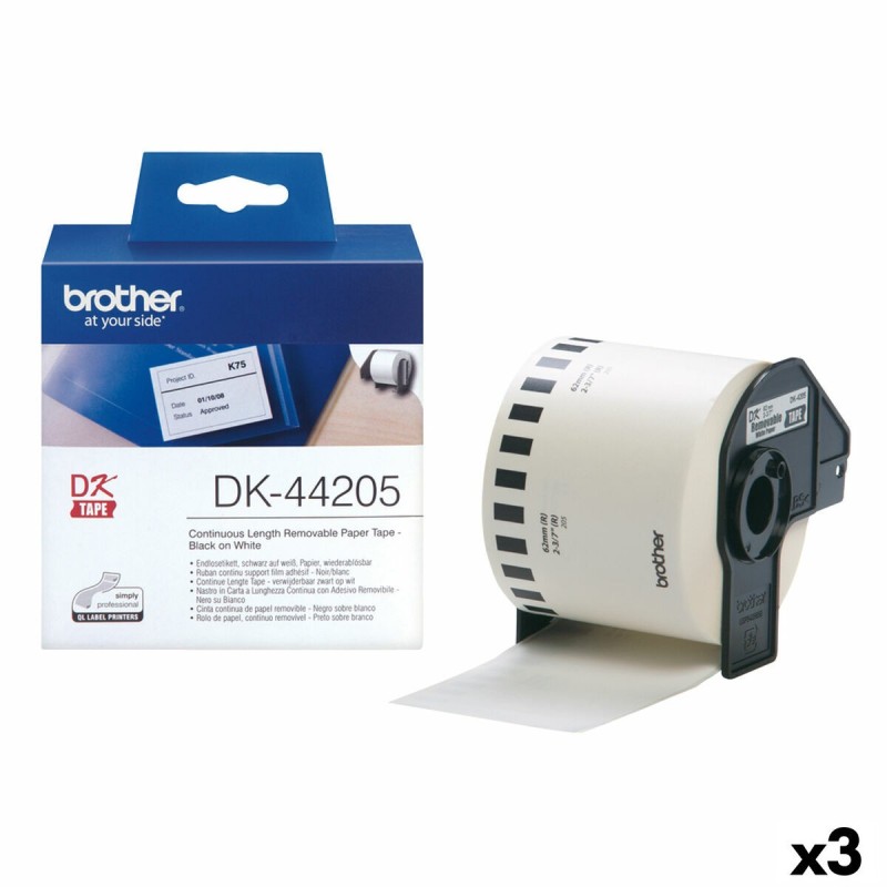 Etiquettes pour Imprimante Brother DK-44205 62 mm x 30