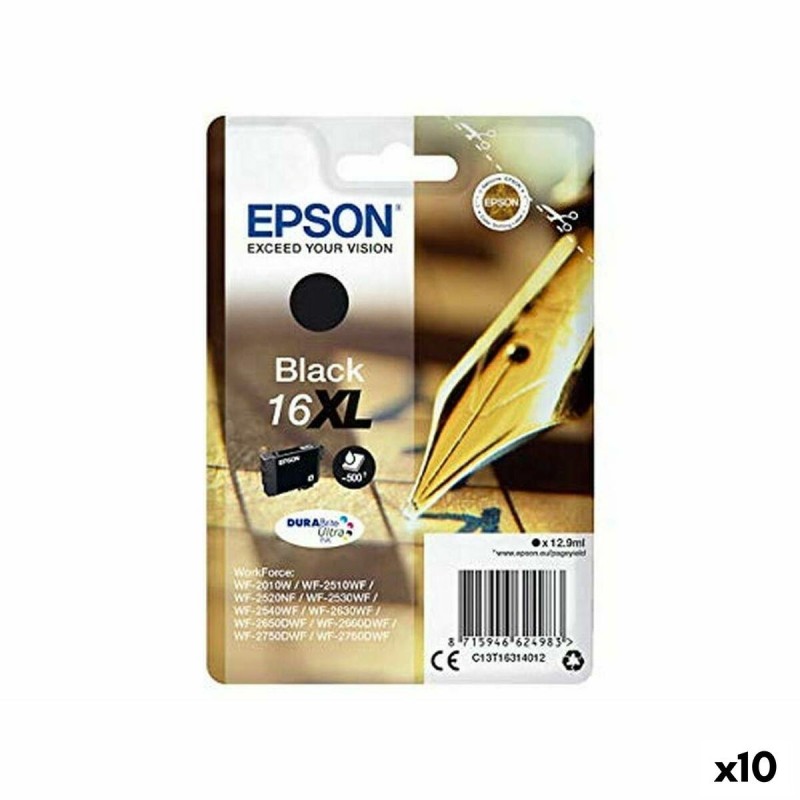 Cartouche d'encre originale Epson Nº16XL Noir (10 Unités)