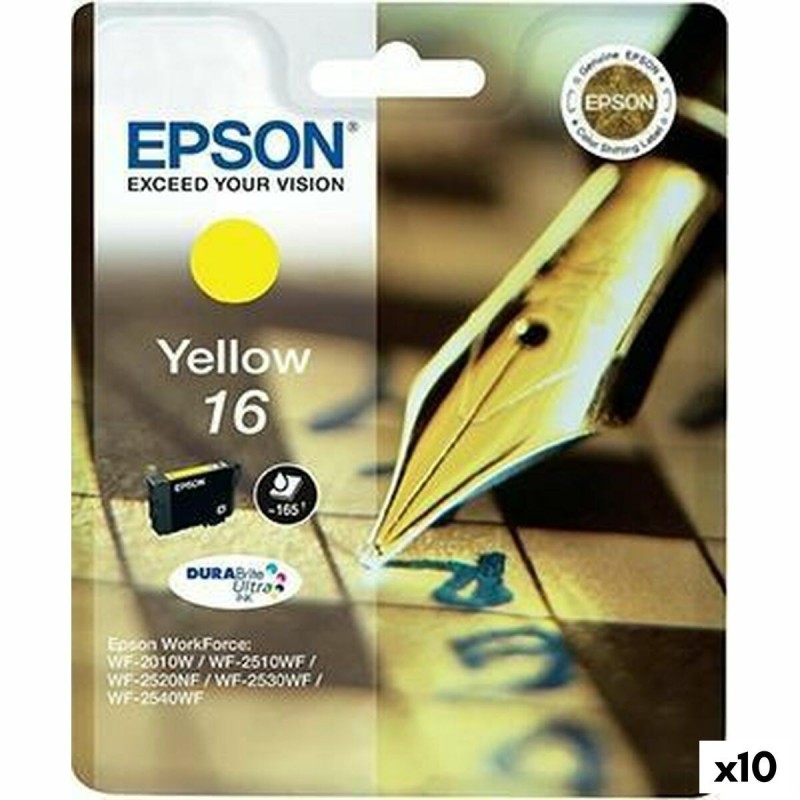 Cartouche d'encre originale Epson DURABRITE ULTRA INK -Nº 16 Jaune (10 Unités)