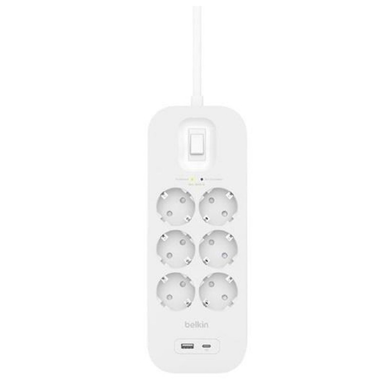 Multiprise 6 Prises avec Interrupteur Belkin Connect SRB002VF2M Blanc