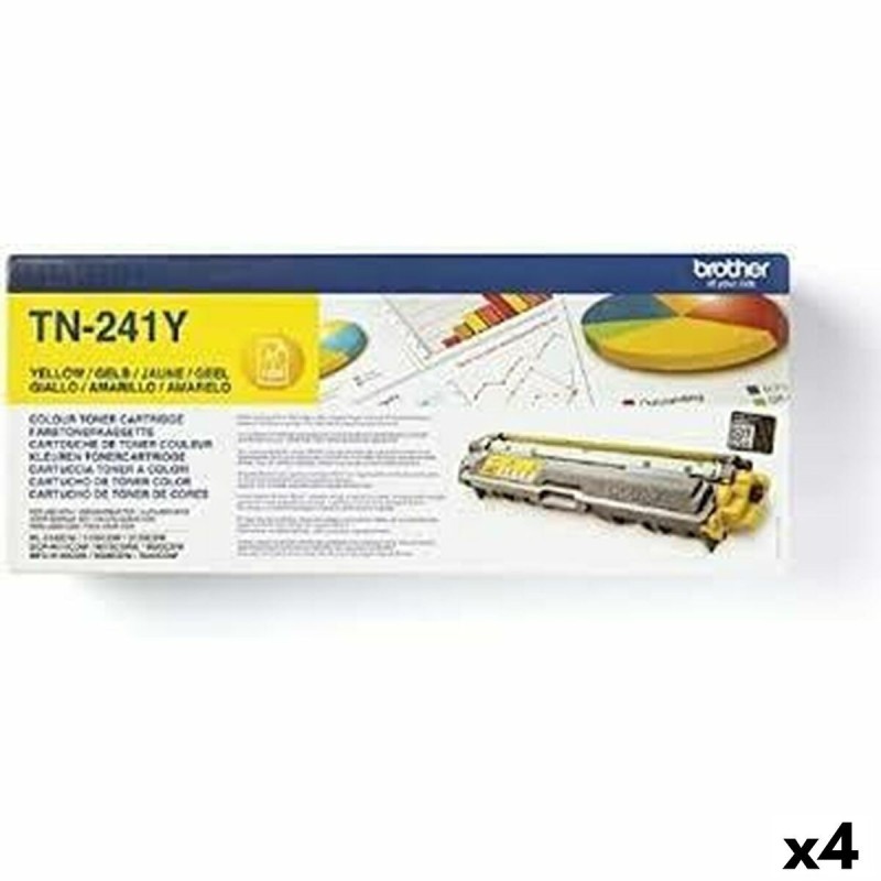 Toner original Brother HL3140CW/HL3150CDW Jaune (4 Unités)