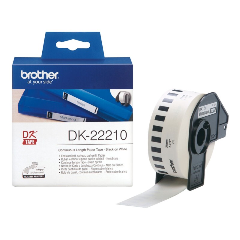 Papier Continu pour Imprimantes Brother DK22210 29 x 30