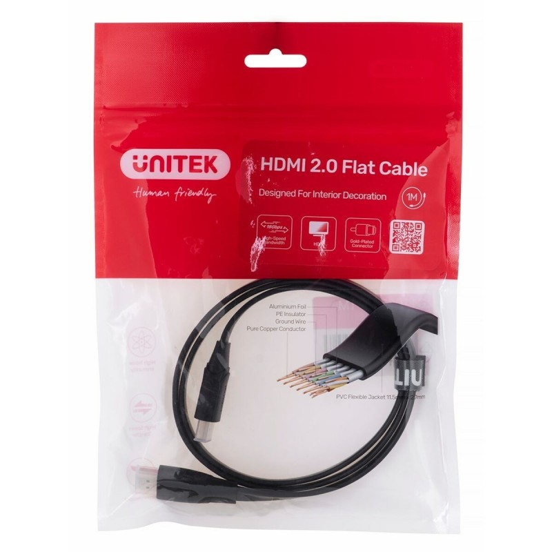 Câble HDMI Unitek C11063BK-1M Noir 1 m