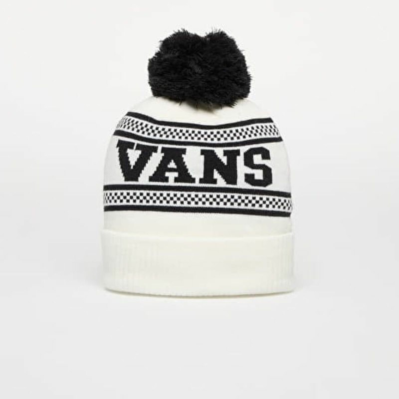 Chapeau Vans Check Pom Beanie VN000HT1FS81 Blanc