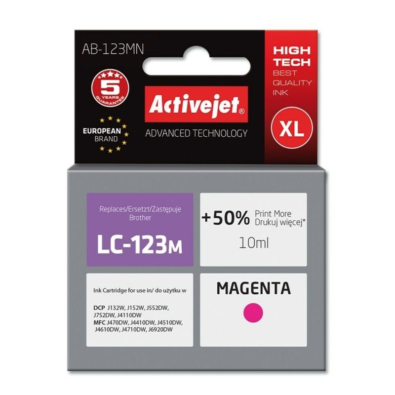 Cartouche d'encre originale Activejet AB-123MN Magenta