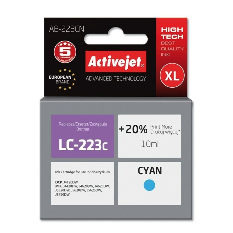 Cartouche d'encre originale Activejet AB-223CN Cyan