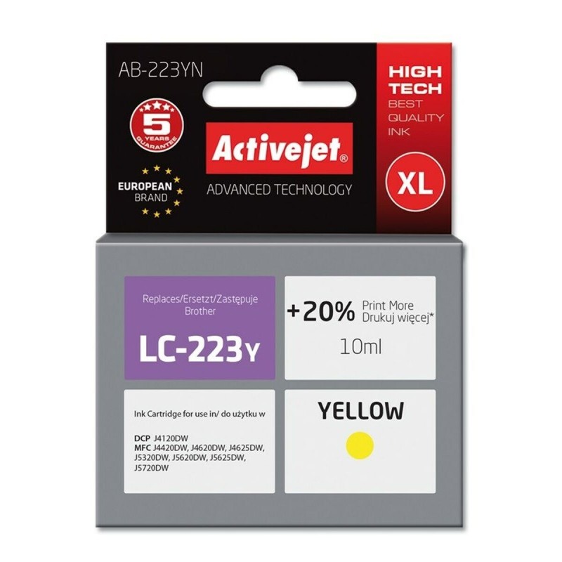 Cartouche d'encre originale Activejet AB-223YN Jaune