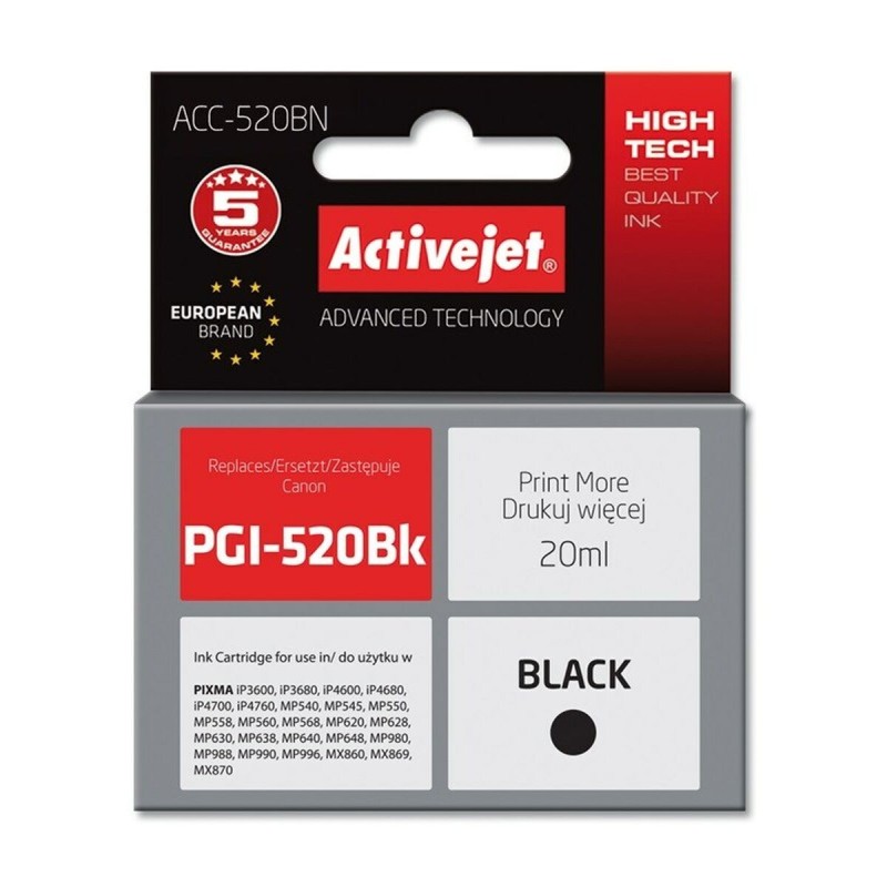 Cartouche d'Encre Compatible Activejet ACC-520BN Noir