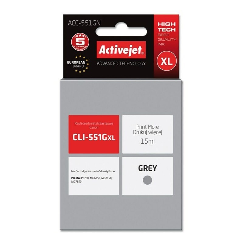 Cartouche d'Encre Compatible Activejet ACC-551GN Gris