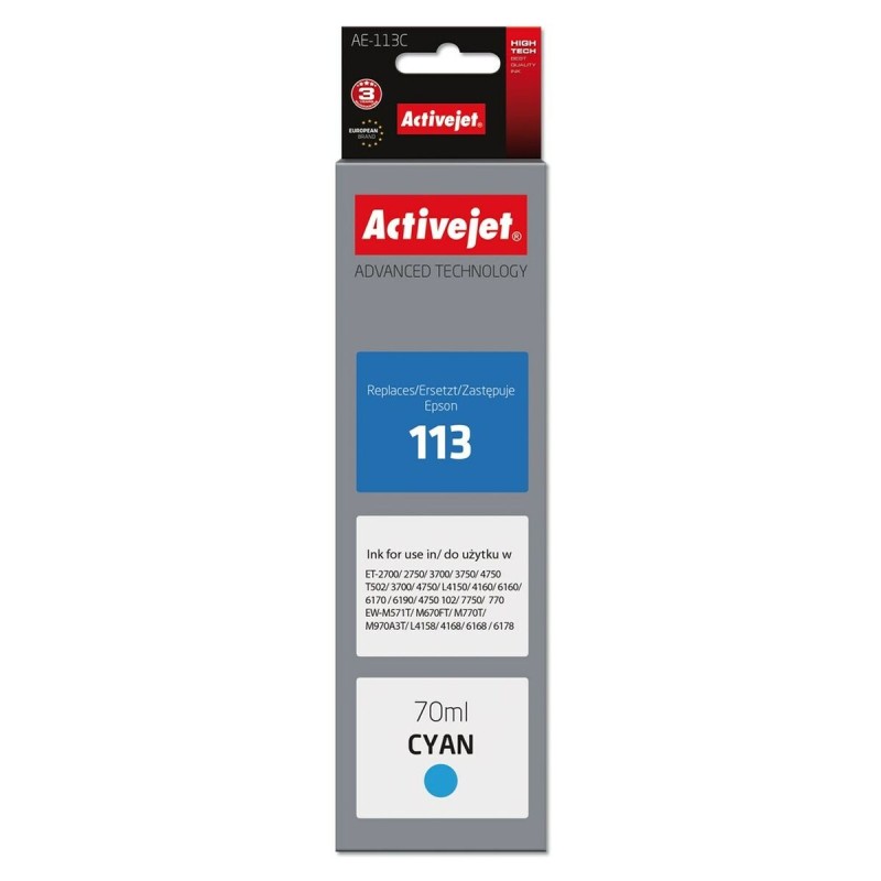 Cartouche d'encre originale Activejet AE-113C Cyan