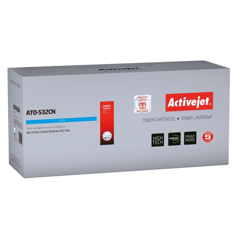 Toner original Activejet ATO-532CN Cyan (1 Unité)