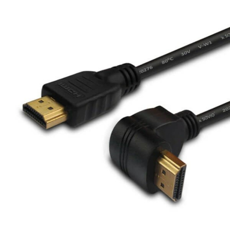 Câble HDMI Savio CL-108 En angle Noir 1