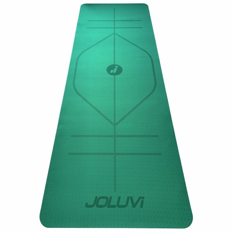 Tapis Joluvi Align Vert Aigue marine Feuille de Mousse