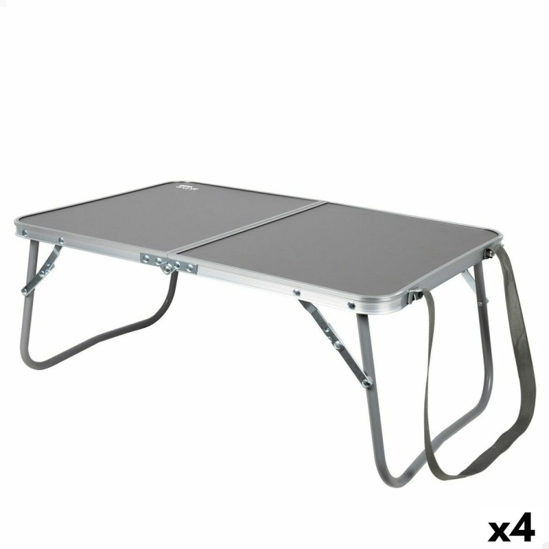 Table Piable Aktive Camping Anthracite 60 x 25 x 40 cm (4 Unités)