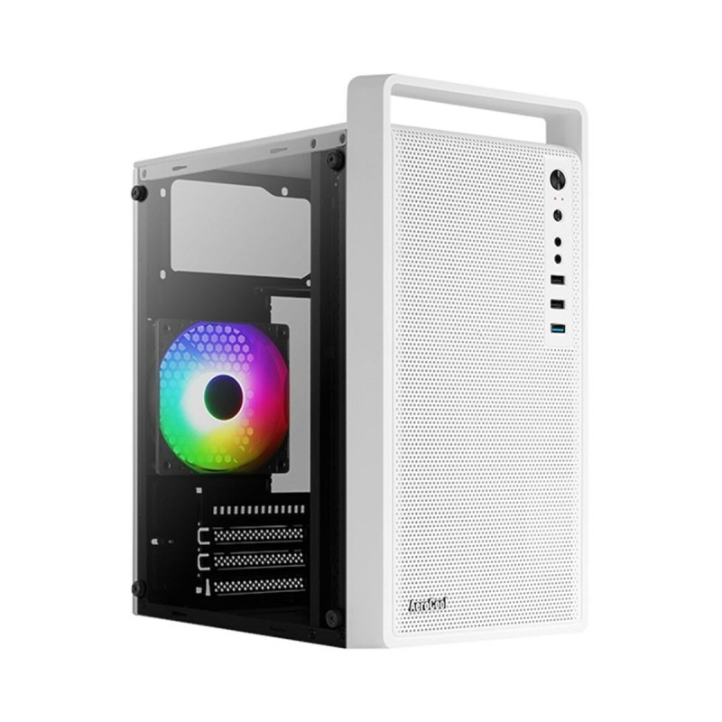 Boîtier ATX semi-tour Aerocool PGS CS-109-G-WT-v1 FRGB Blanc