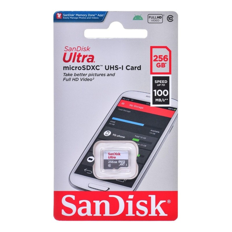 Carte Micro SD SanDisk SDSQUNR-256G-GN3MN 256 GB