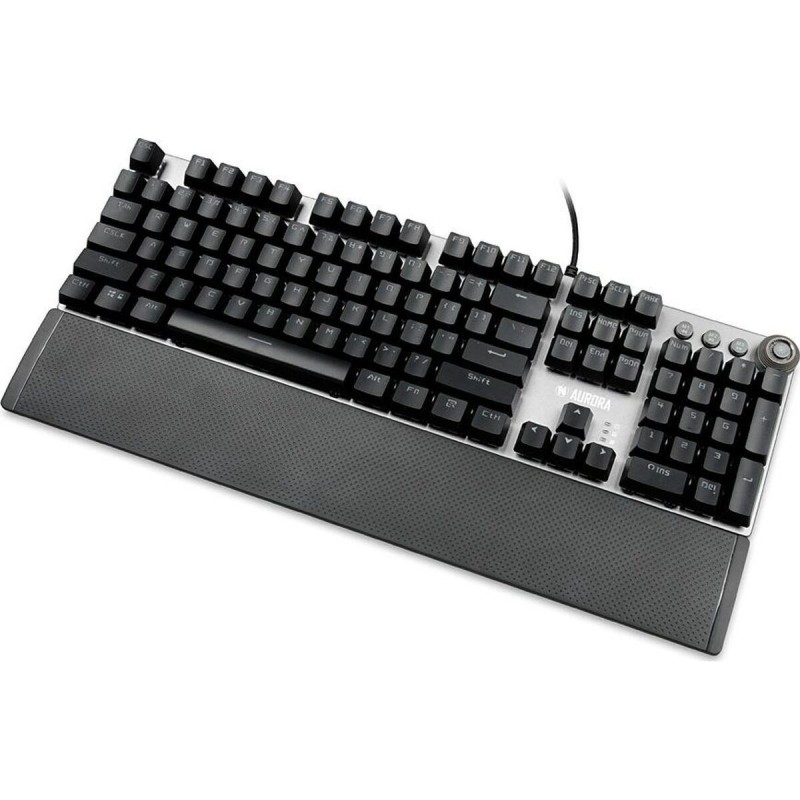 Clavier Ibox AURORA K-3 Noir/Argenté Argenté QWERTY