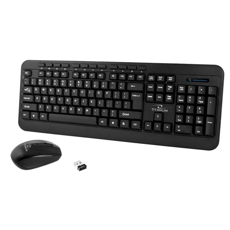 clavier et souris Titanum TK108 Noir Qwerty US