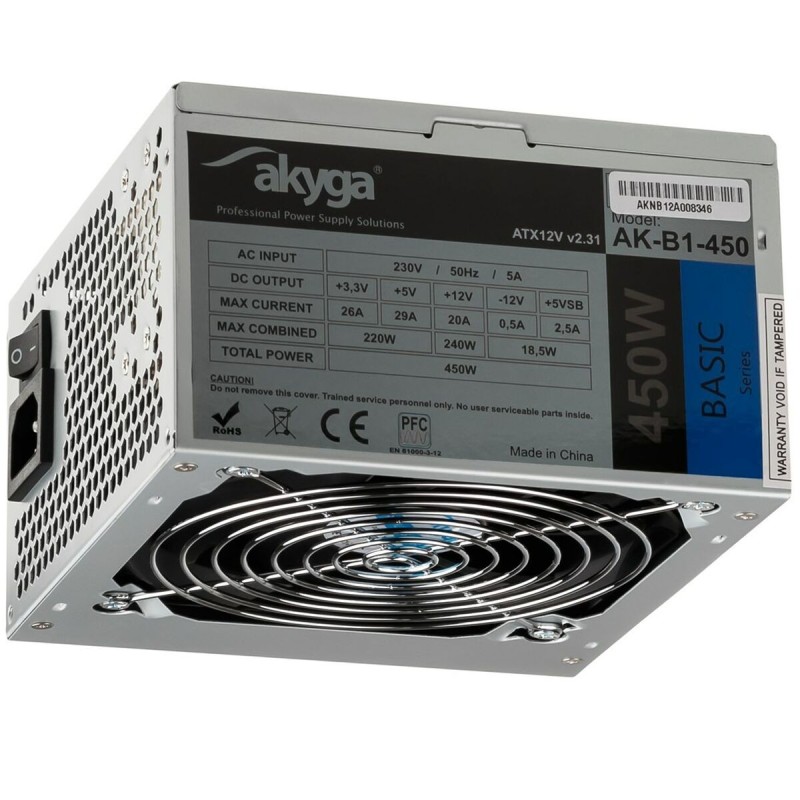 Bloc d’Alimentation Akyga AK-B1-450 450 W RoHS CE FCC REACH ATX