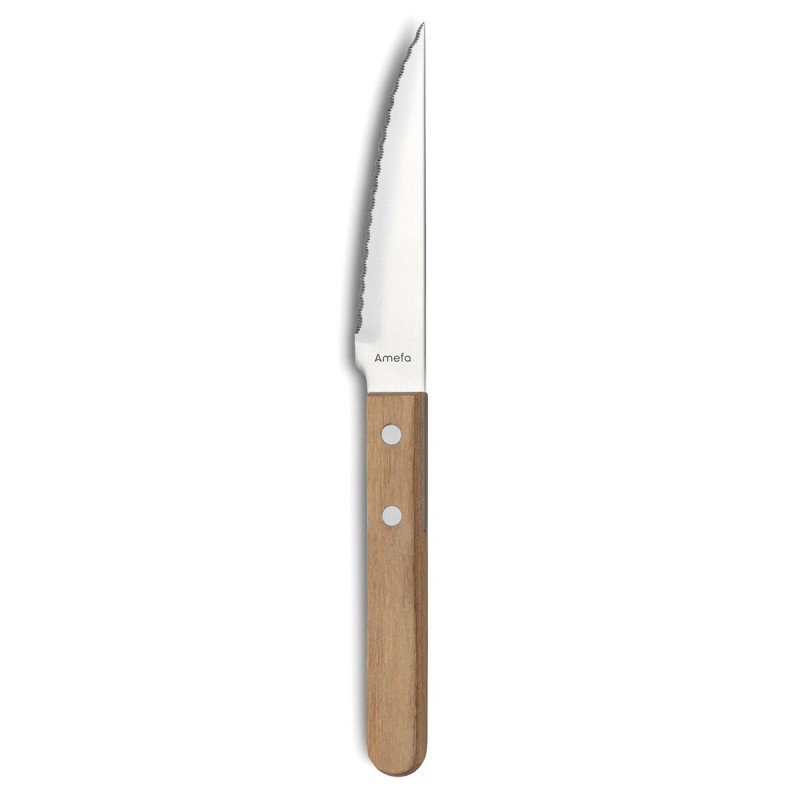 Couteau à viande Amefa Pizza Bois Métal Bois (21 cm) (Pack 12x)