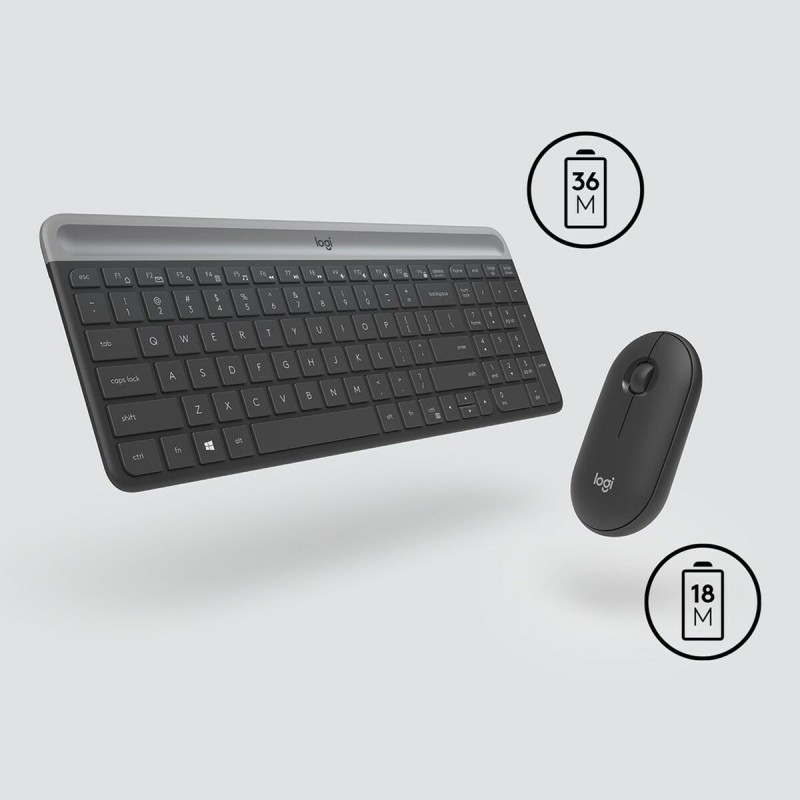 clavier et souris Logitech MK470 Gris Graphite Qwerty US