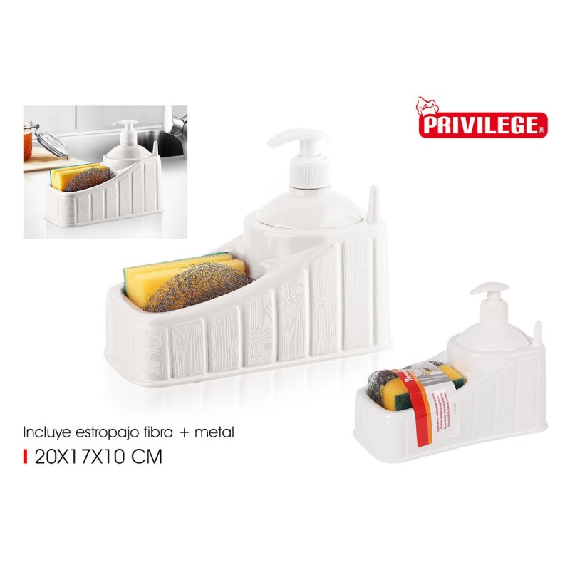 Distributeur de Liquide Vaisselle 2 en 1 Privilege Blanc Plastique 24 Unités