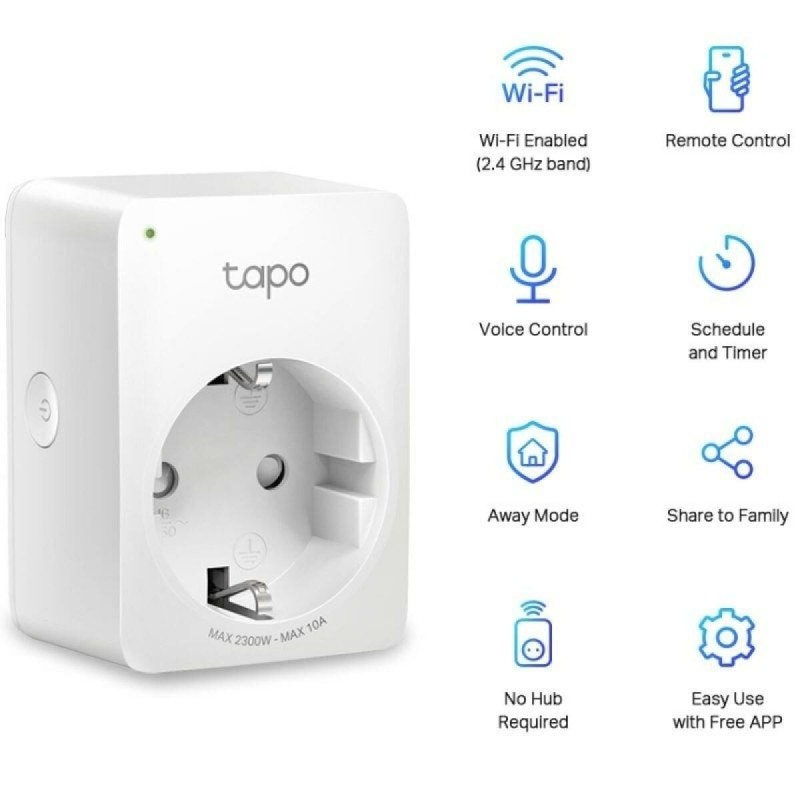 Prise Intelligente TP-Link Tapo P100 Wi-Fi 220-240 V 10 A