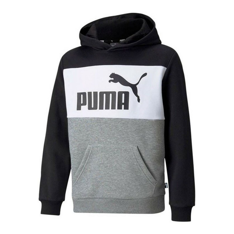 Sweat à capuche enfant Puma ESS+ Colorblock Hoodie Noir