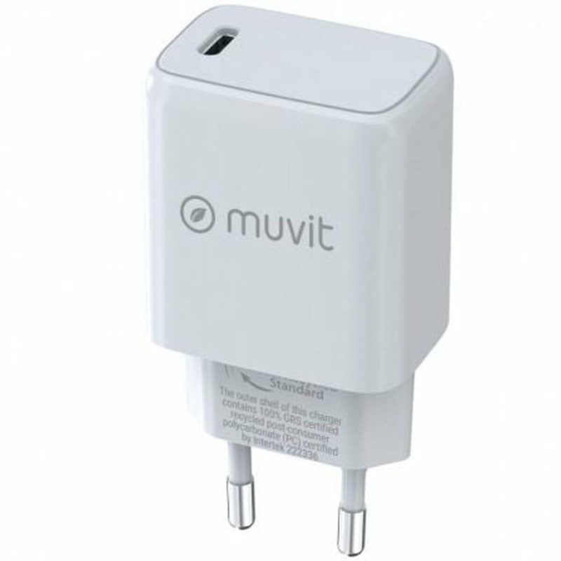 Chargeur mural Muvit MCACC0012 20 W Blanc Noir