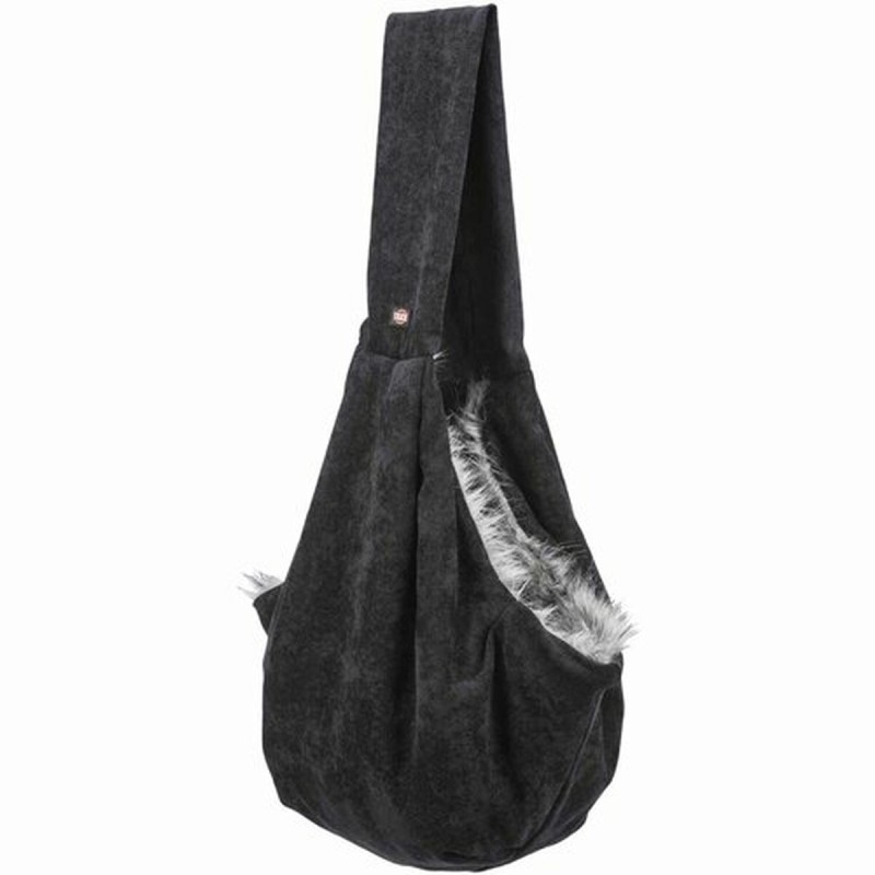 Sac en bandoulière pour animaux de compagnie Trixie Soft Noir Gris Polyester Coton 22 × 20 × 60 CM