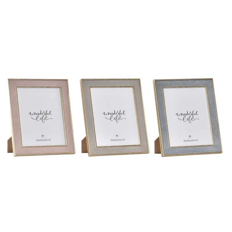 Cadre photo DKD Home Decor Verre Bois MDF (26 x 2 x 31 cm) (3 Unités)