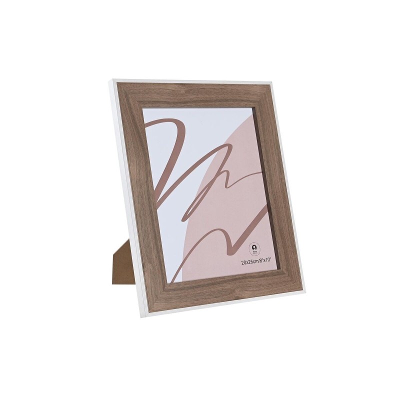 Cadre photo DKD Home Decor Verre Blanc Bois MDF (27