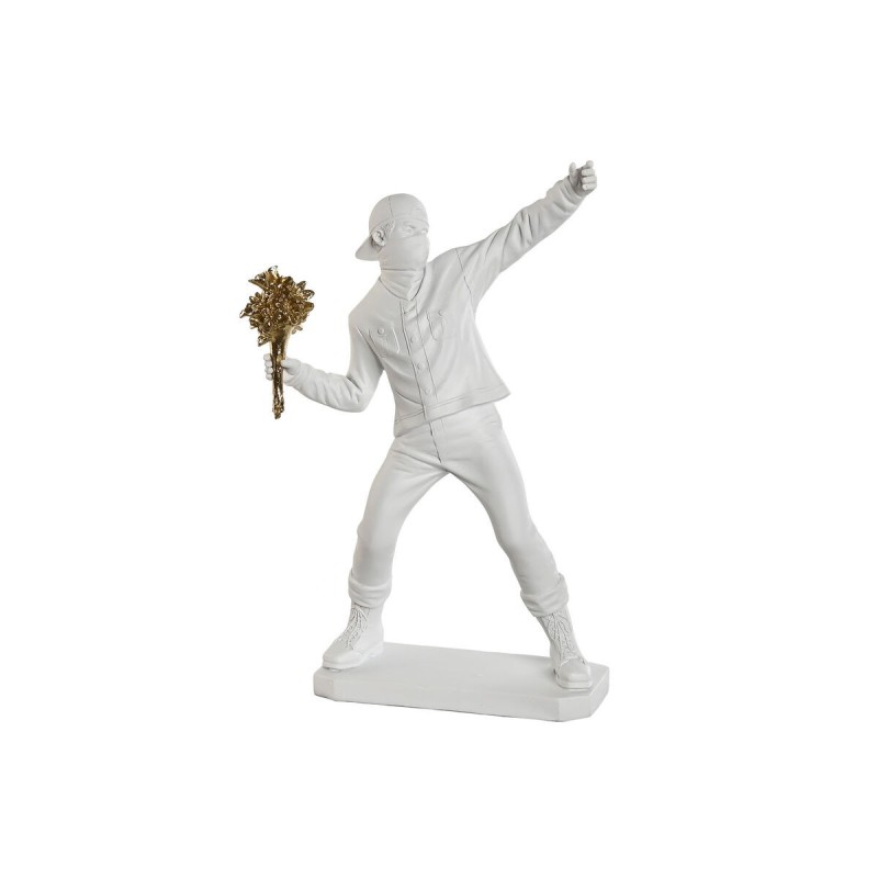 Figurine Décorative Home ESPRIT Blanc Doré 23 x 12 x 40 cm