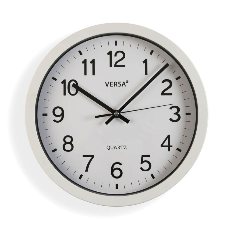 Horloge Murale Versa Blanc Plastique Quartz 4