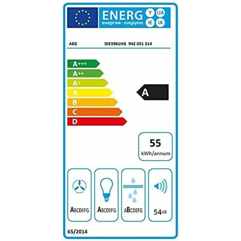 Hotte standard AEG DIE5961HG Acier