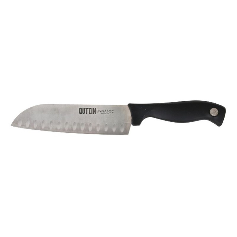 Couteau de cuisine Quttin Santoku Dynamic Noir Argenté 17 cm (16 Unités)