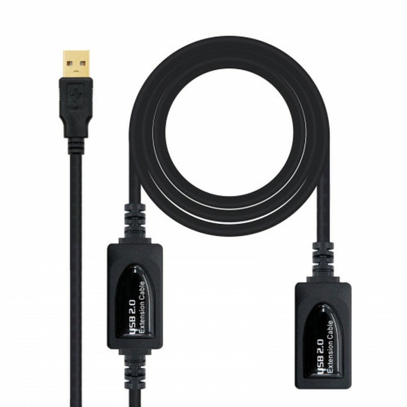 Câble USB NANOCABLE 10.01.0213 Noir 15 m