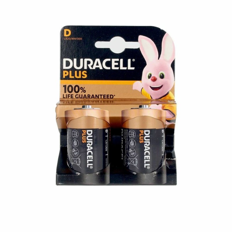 Piles Alcalines LR20 DURACELL Plus Power  D 1