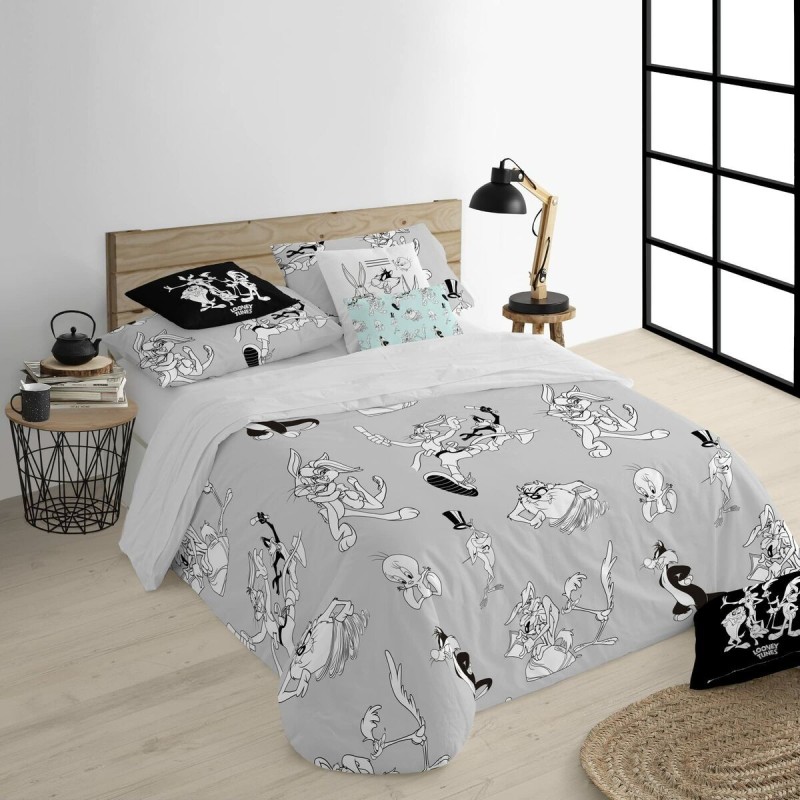 Housse de Couette Looney Tunes Looney BN Blanc black 200 x 200 cm