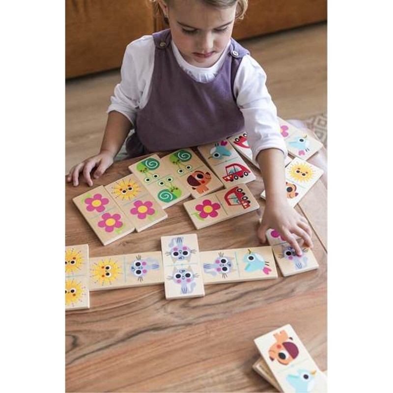 Domino Diset Bois Enfant 28 Pièces