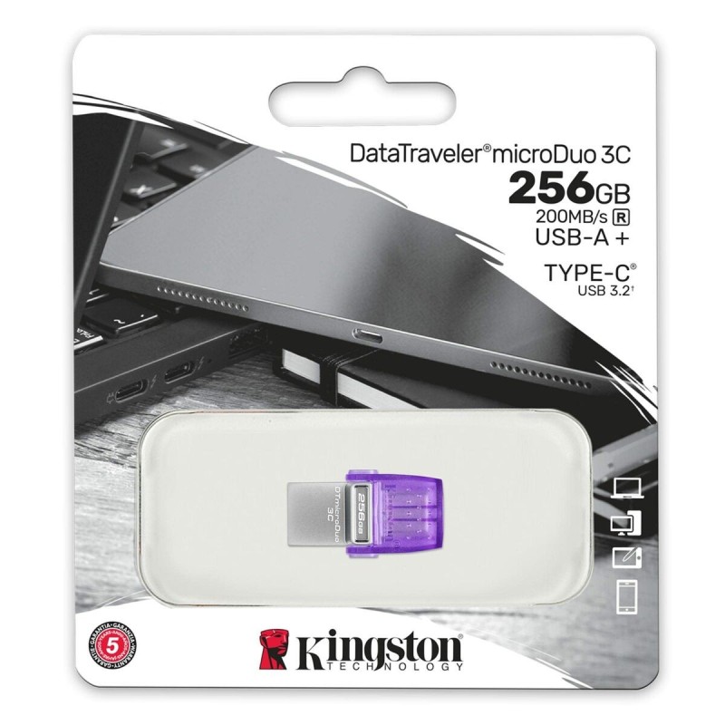 Clé USB Kingston microDuo 3C Violet 256 GB (1 Unité)