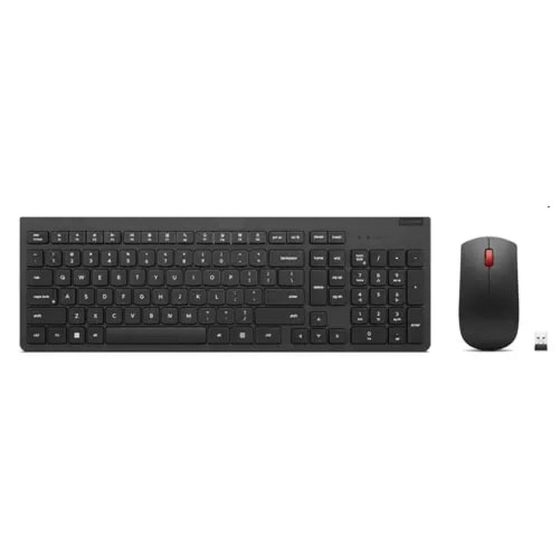 clavier et souris Lenovo 4X31N50739 Noir Espagnol QWERTY