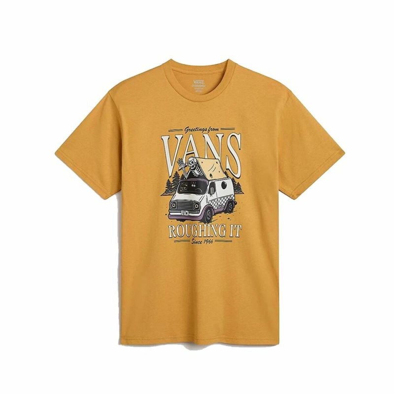 T-shirt à manches courtes homme Vans Roughin It Ss Crew Orange Foncé