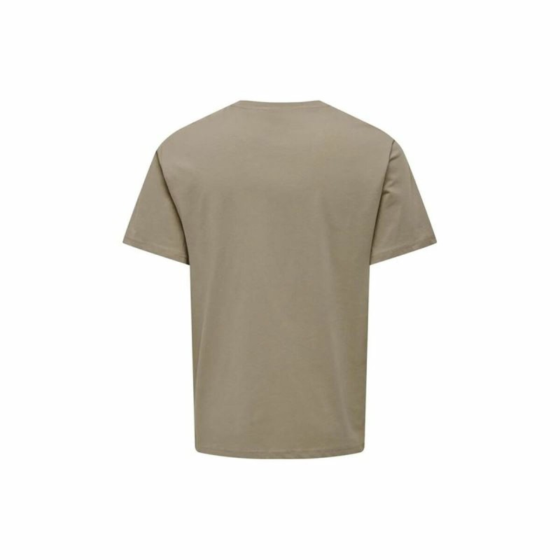 T-shirt à manches courtes homme Only & Sons Onslevi Life Reg Text Desert Marron Clair